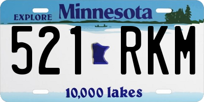 MN license plate 521RKM