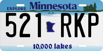 MN license plate 521RKP