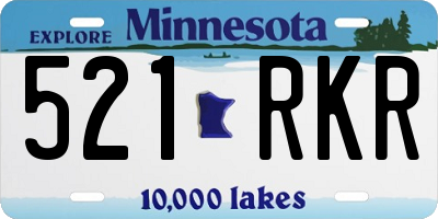 MN license plate 521RKR