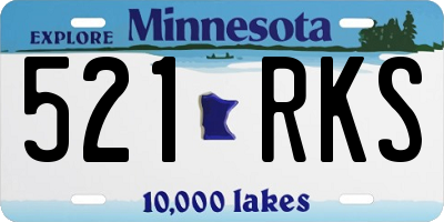 MN license plate 521RKS