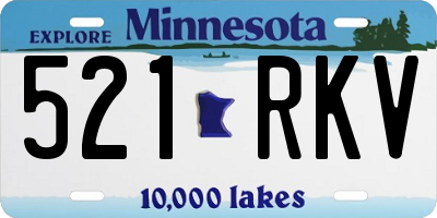 MN license plate 521RKV