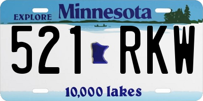 MN license plate 521RKW