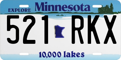 MN license plate 521RKX