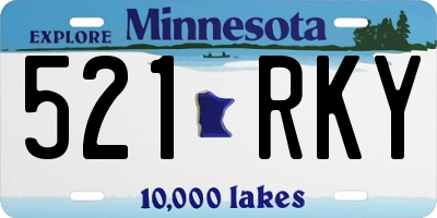 MN license plate 521RKY