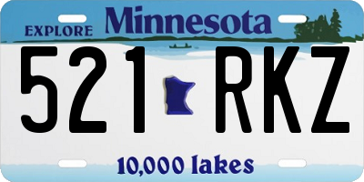 MN license plate 521RKZ