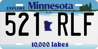 MN license plate 521RLF