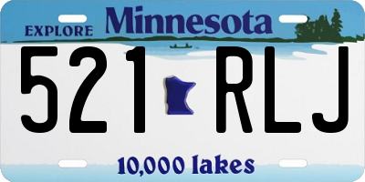 MN license plate 521RLJ
