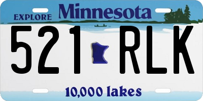 MN license plate 521RLK