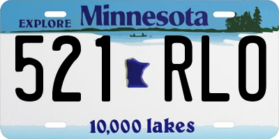 MN license plate 521RLO