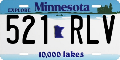 MN license plate 521RLV