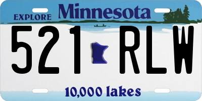 MN license plate 521RLW