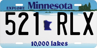 MN license plate 521RLX