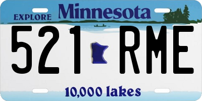 MN license plate 521RME