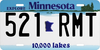 MN license plate 521RMT