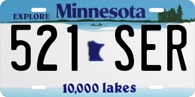 MN license plate 521SER