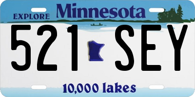 MN license plate 521SEY