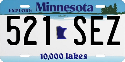 MN license plate 521SEZ