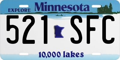 MN license plate 521SFC