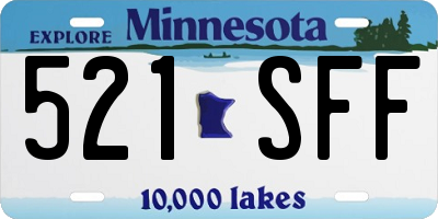 MN license plate 521SFF