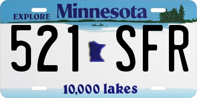MN license plate 521SFR