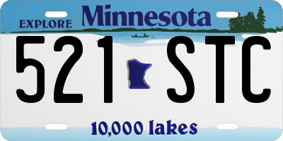 MN license plate 521STC