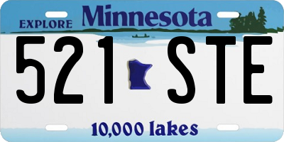MN license plate 521STE