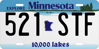 MN license plate 521STF