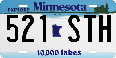 MN license plate 521STH