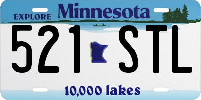MN license plate 521STL