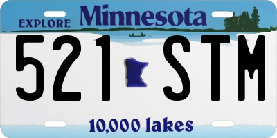 MN license plate 521STM