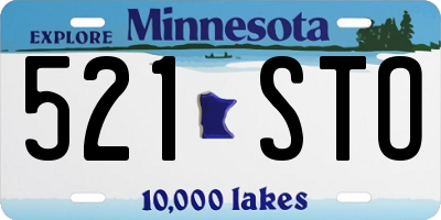 MN license plate 521STO