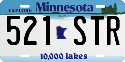MN license plate 521STR