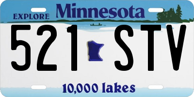 MN license plate 521STV