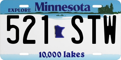 MN license plate 521STW