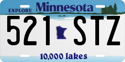 MN license plate 521STZ