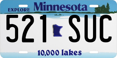 MN license plate 521SUC