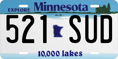 MN license plate 521SUD
