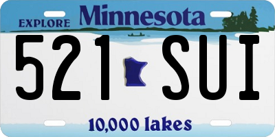 MN license plate 521SUI