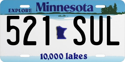 MN license plate 521SUL