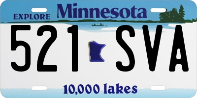 MN license plate 521SVA