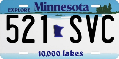 MN license plate 521SVC
