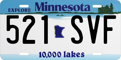 MN license plate 521SVF