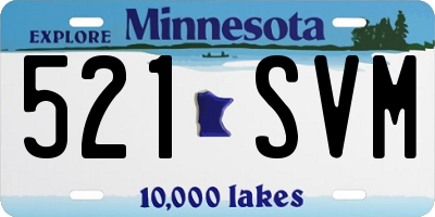 MN license plate 521SVM
