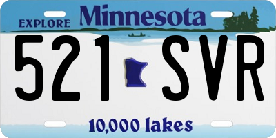 MN license plate 521SVR