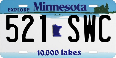 MN license plate 521SWC