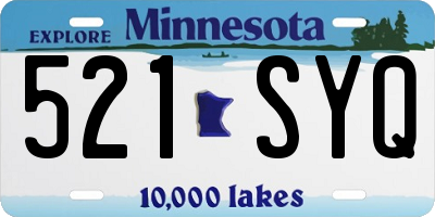 MN license plate 521SYQ