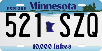 MN license plate 521SZQ