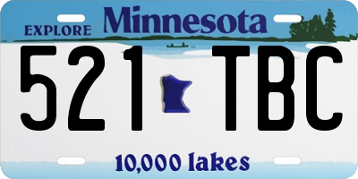 MN license plate 521TBC