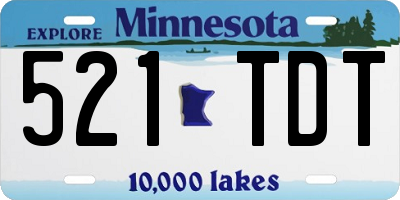 MN license plate 521TDT