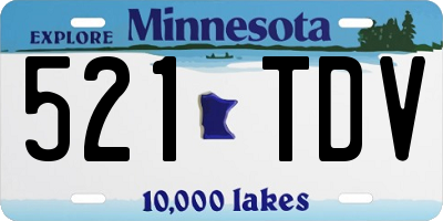 MN license plate 521TDV